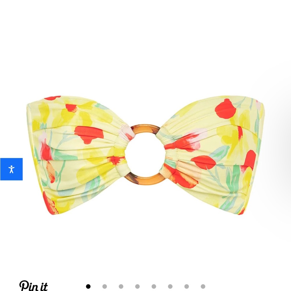 Montce Yellow Floral Bikini Top